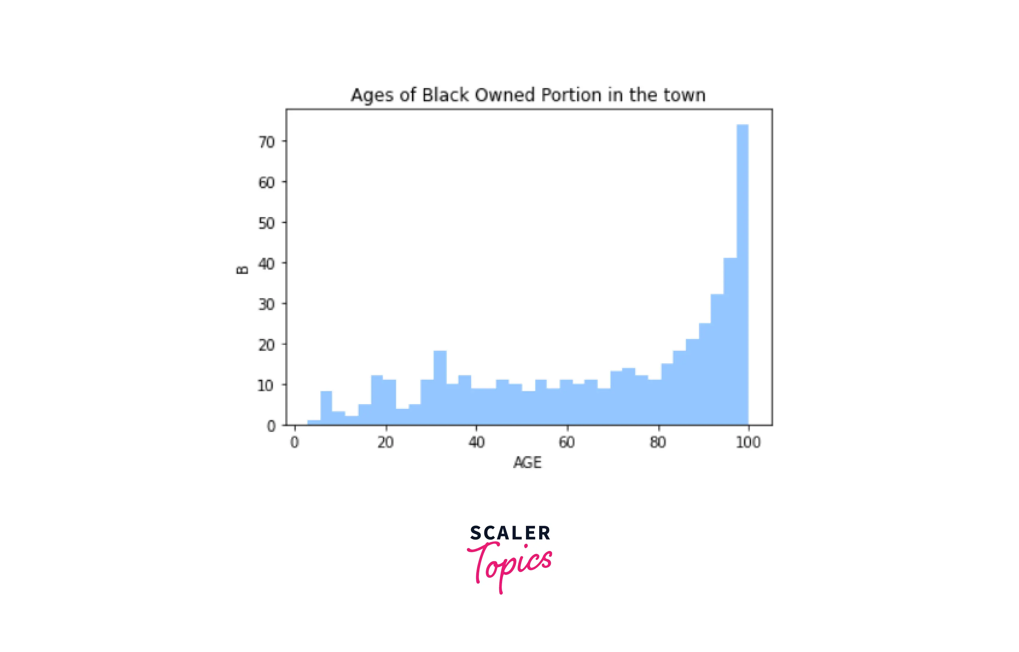 Ages of black owned portion in the town