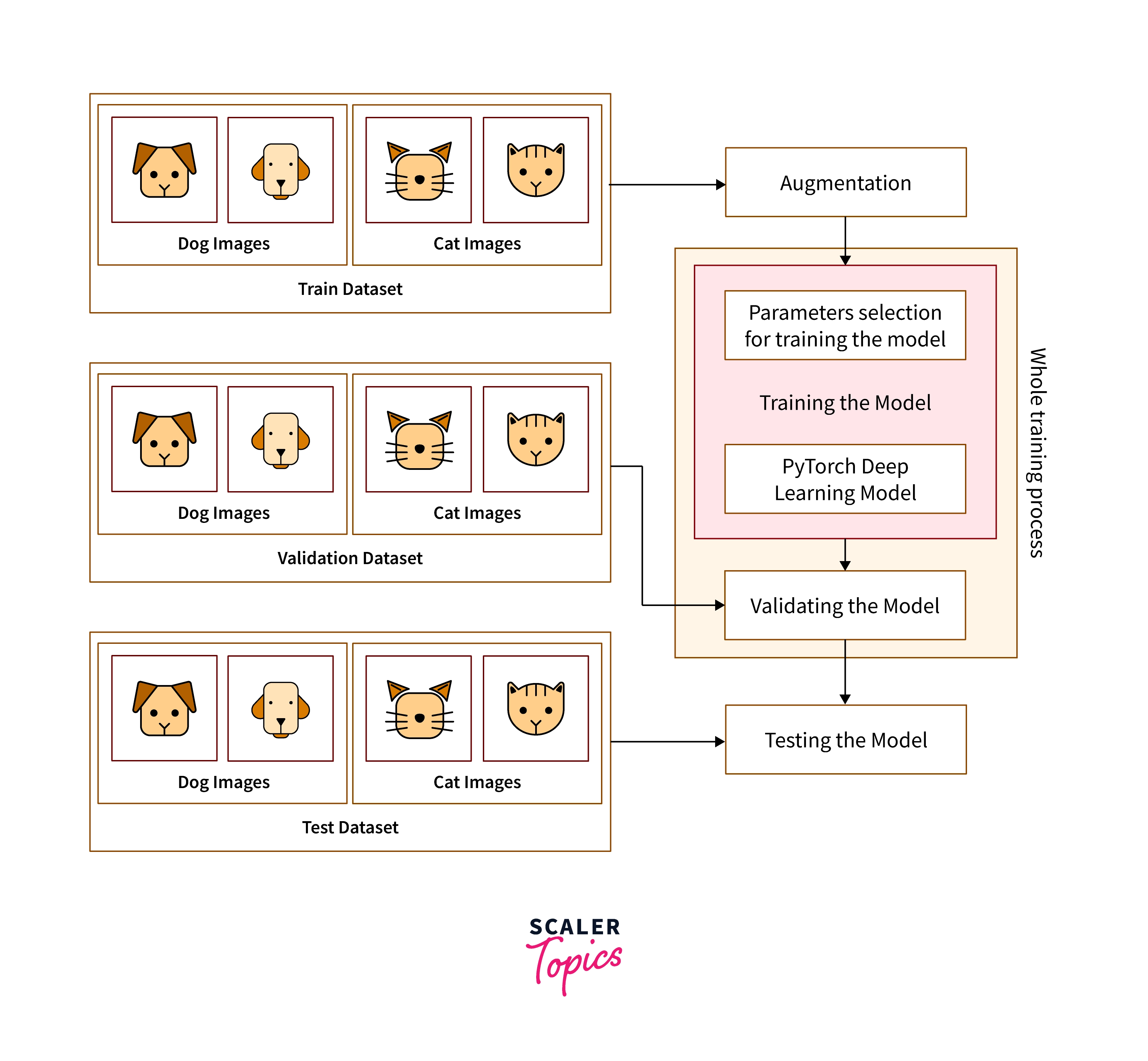 block diagram of dog vs cat