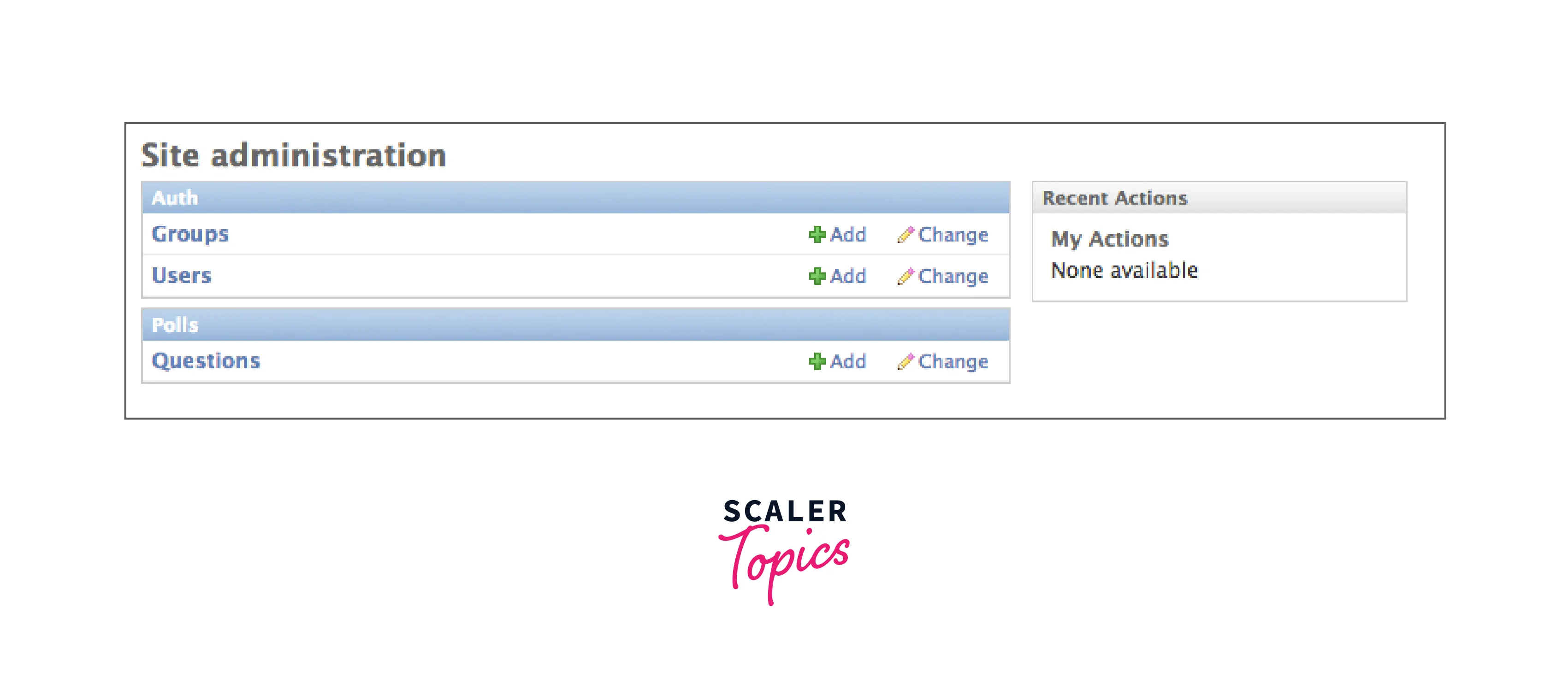 Explore the free admin functionality