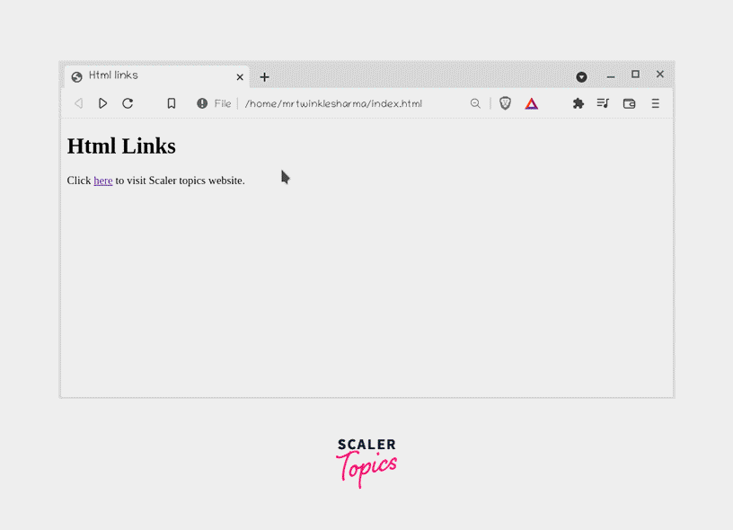 HTML links example