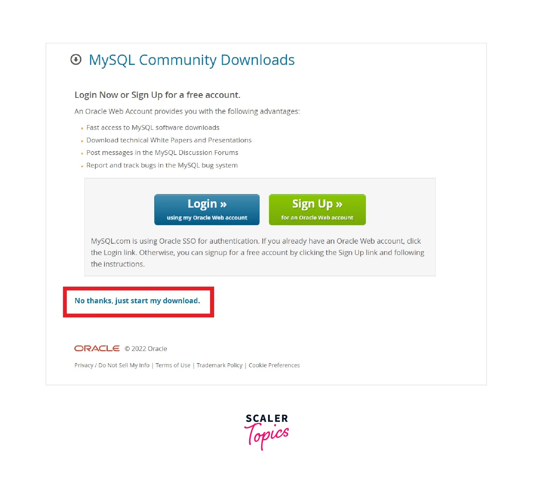 MYSQL DOWNLOAD PAGE