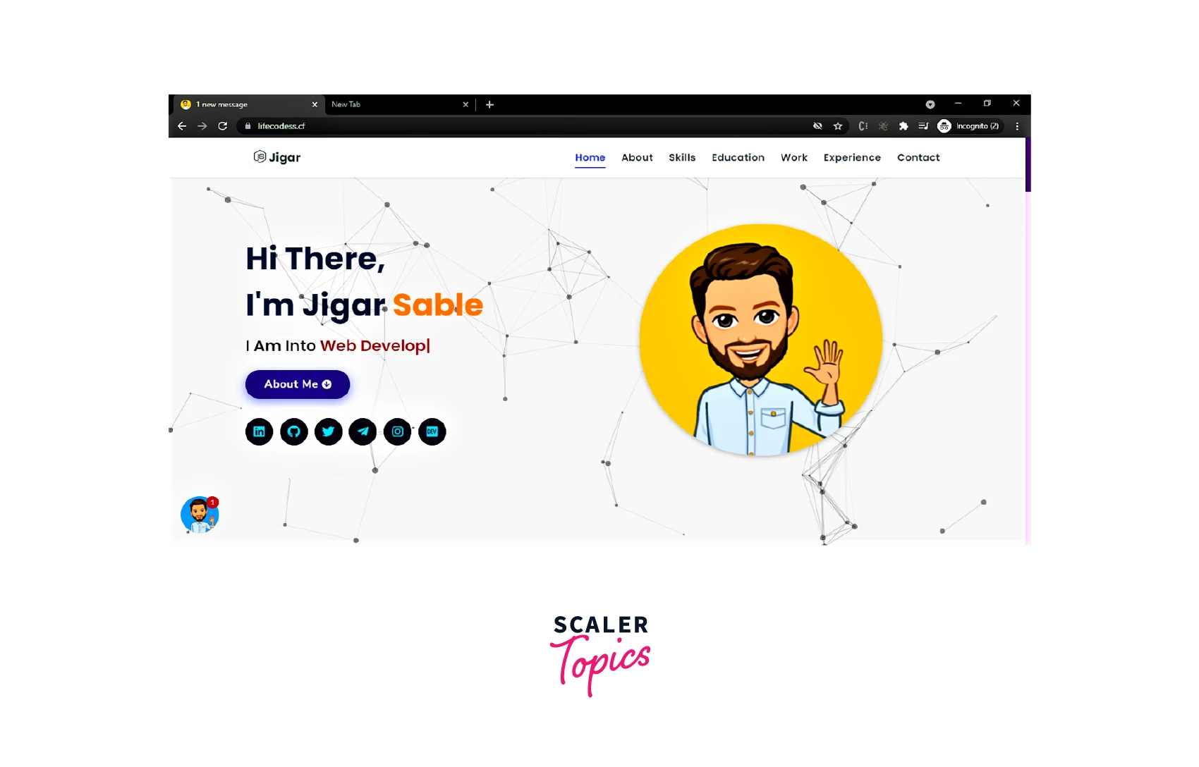 node js projects portfolio app