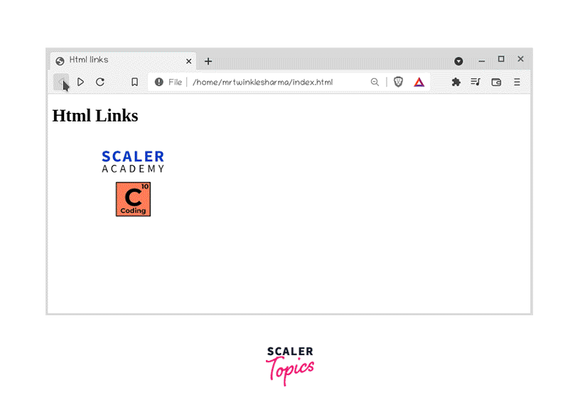 Using image as a link