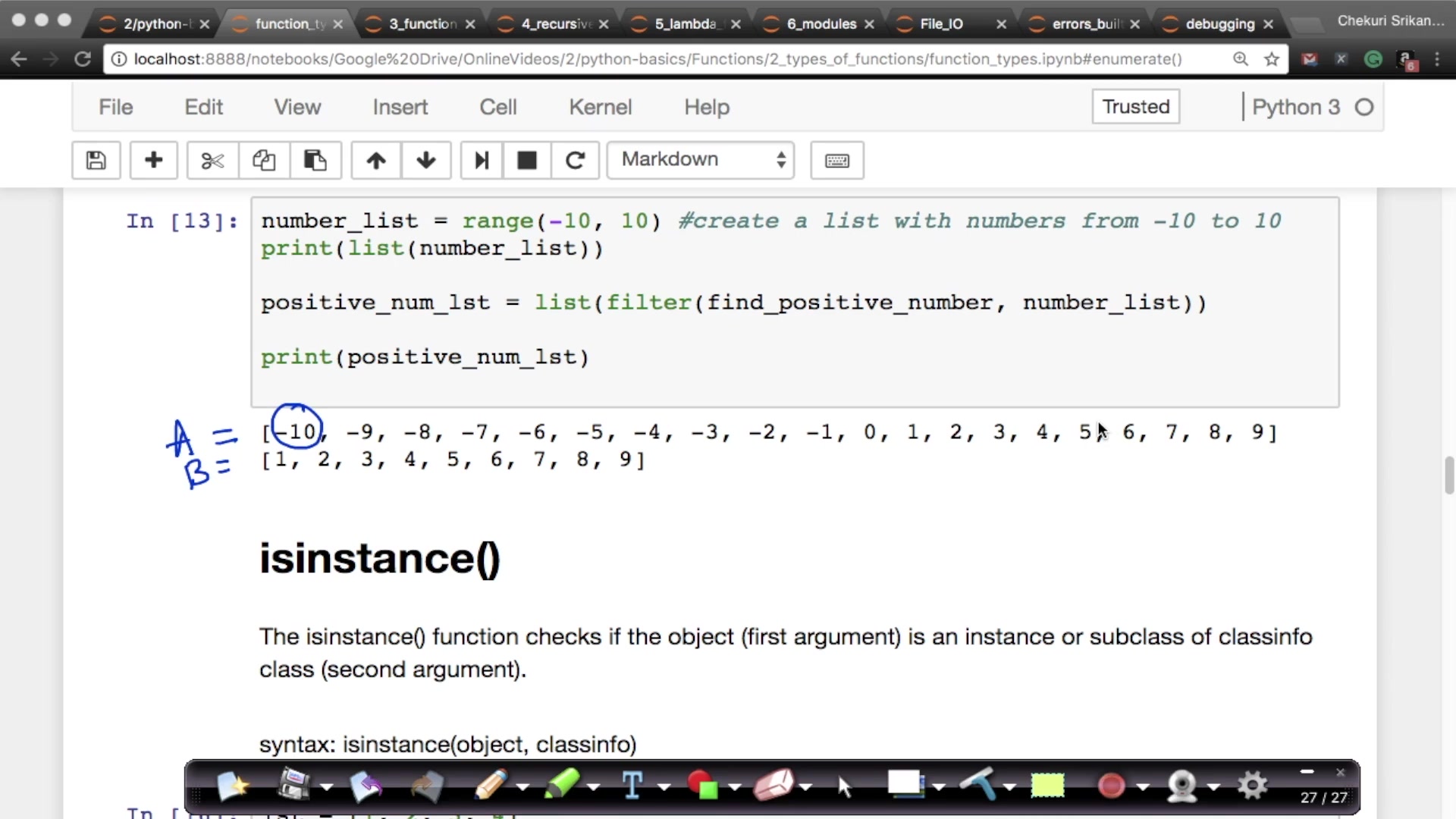 Types of functions