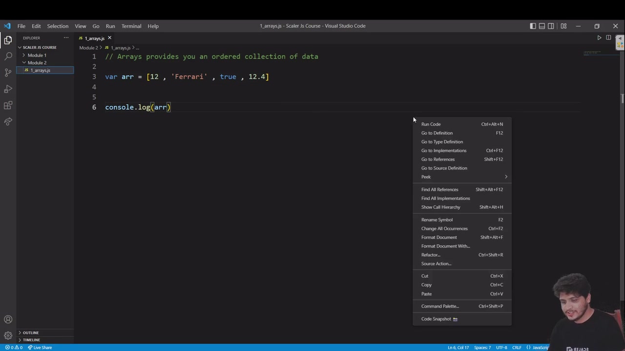 Arrays in JavaScript